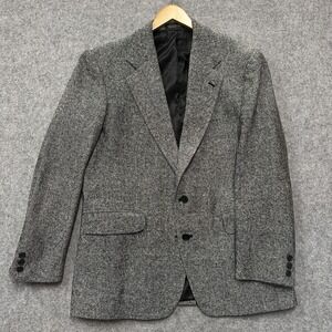 Vintage Roberto Vasalli 100% Silk Tweed Sport Coat Mens R42 Gray‎ Yugoslavia